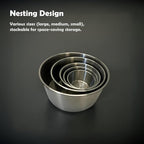 Stainless steel food storage containers leak proof & airtight lids for Kitchen,stainless steel bowl,meal prep lunch box,freezer and microwave safe (5-piece)