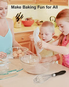 10-Inch Stainless Steel Kitchen Whisk, Ergonomic, Non-Slip Handle, Dishwasher Safe, Perfect for Beating Eggs, Mixing Batter, Whipping Cream