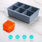1/2 Cup Silicone Freezer Tray With Lid - Silicone Freezer Molds 4-Pack For meal prep & freezing of various sauces and other dishes, makes 24 perfect 1/2 cup portions cubes (Blue 4 Pack)