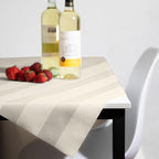 Luxury Table Protector Pad, 2 in 1 Table pad + Great Looking Tablecloth - Heat Resistant, Spill & Stain Proof - Flannel Backing (Ivory - Silk Stripe, 54x144)