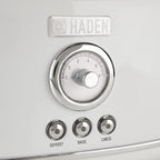 Haden Dorset 2 Slice Extra Wide Slot Toaster with Cool Touch Exterior, Removable Crumb Tray, and 6 Variable Browning Control, Ivory