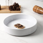 Stone Lain Celina Stoneware Bowl Set, 4-Piece Pasta Bowls for Kitchen, Ceramic Serving for Noodles, Fruit, Cereal, Dinner - Microwave & Dishwasher Safe, White