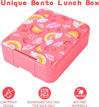 Rainbow Bento Lunch Box Set, 25.36 oz Capacity, Stainless Steel Insulated Soup Thermo, Leak-proof Bento Box, Microwave and Dishwasher Safe