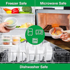 Deli Food Containers with Lids 8 oz-50 Pack Meal Prep Containers Food Storage Containers with Lids Stackable, Leakproof, BPA Free, Microwave Dishwasher Freezer Safe for Takeout Meal