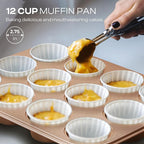 Baking Pans Set 8-Piece Bakeware Sets, Baking Sets for Cooking Nonstick Oven Pan Set, Baking Sheet Set, Cookie Sheets for Baking, Muffin Pan, Cookie Sheets (Ceramic Coated Gold)