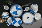 Harry Potter Hogwarts House Porcelain 16 piece Dinnerware Set - Includes 4 Dinner Plates, 4 Salad Plates, 4 Bowls and 4 Mugs - Gryffindor, Hufflepuff, Ravenclaw and Slytherin