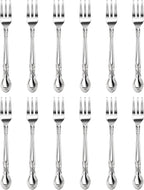 New Star Foodservice 58680 Stainless Steel Rose Pattern Oyster Fork, 5.8-Inch, 12 pieces