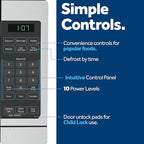GE GCST07N1WBB Microwave Oven, 700-watt 6 Auto Cooking Settings, Child-Lock Technology, Kitchen Essentials for The Countertop, Dorm Room or Apartment, 0.7 Cu. Ft, Black