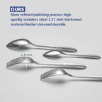 40 Piece Silverware Set Service for 8, EIUBUIE Premium Stainless Steel Cutlery Set, Mirror Polished Flatware Sets with Pattern Handle, Modern Kitchen Eating Utensils Sets Include Spoons Forks Knives