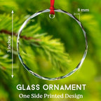 Custom Musical Instrument Christmas Ornament With Text & Name, Flute Instrument Glass Keepsake Gifts For Flutist, Personalized Flute Player Xmas Glass Ornament, Music Lovers Ornaments Christmas 2025