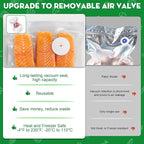 3-in-1 Vacuum Sealer for Food Compatible with Vacuum Bag, Mason Jar, Wine Bottle, Handheld Saver Compact Vacuum Sealer Machine with 14 Reusable Bags, 14 Mason Jar Lids, Wine Stopper