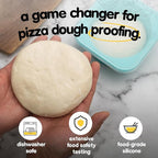 Stackable Silicone Artisan Pizza Dough Proofing Containers with Lids (2 Yellow+2 Green)
