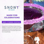 Snowy River Purple, Cocktail & Margarita Sugar Rimmer - Vibrant Color Glass Rimming Sugar with Medium Crystal Texture - 8oz
