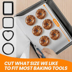 Cut to Size Silicone Baking Mat Roll, Food Grade Heat Resistant Silicone Baking Sheet, Silicone Liner for Baking, Reusable Freeze Dryer Mat Refrigerator Liners, No Slip Countertop Protector Mat