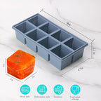 1/2 Cup Silicone Freezer Tray With Lid,Silicone Freezer Molds 6-Pack For meal prep & freezing of various sauces and other dishes, makes 48 perfect 1/2 cup portions cubes (Multicolor 6 Pack)