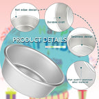10 Pcs 5 Inch Cake Pans Nonstick Aluminum Round Cake Pan Mold Small Smash Cake Baking Pans for Home Baking Cheese Cake Pizza Quiche Easy Release and Leakproof