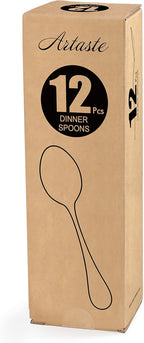 Artaste Rain 18/10 Stainless Steel (Silver (Set of 12), Dinner Spoon (7.5 Inch))