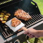 Griddle Scraper for Blackstone, Heavy Duty Stainless Steel Grill Scraper,Dough Scraper Cutter for Bread and Pizza Cutter, Griddle Scraper Chopper Multipurpose Kitchen Utensil (Spatula and Scraper)