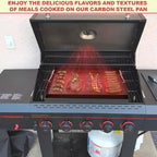 DcYourHome Universal 25" x 16" Stovetop Griddle for Gas Grill/Gas Stove, Nonstick Carbon Steel Large Griddle Pan for All Gas/Charcoal Grills Flat Top Plate, Plancha Para Cocinar, Stove Top Skillet Pan