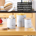 DII Kitchen Accessories Retro Collection Ceramics, Canister Set, Teal, 3 Piece