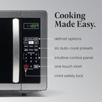 Farberware FMWO11AHTBKB 1.1 Cu. Ft. Countertop Microwave Oven, Stainless Steel