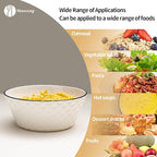 Yeacccng Ceramic Soup Bowls Set of 3, 46oz Deep Soup Bowls, Scratch-Resistant, Lead-Free, 8 inch Diamond Pattern Soup Bowl for Oatmeal,Salad,Pasta,Soups,Dessert,Fruits, Dishwasher & Microwave Safe