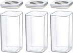 Amazing Abby - Carol - 112-Ounce Acrylic Canister (Set of 3), Plastic Airtight Food Container, Stackable for Pantry Storage, BPA-Free and Shatter-Proof, Perfect for Home and Commercial Use