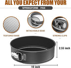 10 Inch Springform Pan Round Non Stick Cheesecake Pan Durable Baking Cake Pans with Removable Bottom Cake Molds for Baking