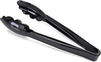 New Star Foodservice 35636 Utility Tong, High Heat Plastic, Scalloped, 9 inch, Set of 12, Black