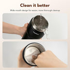 Tastee Heated Coffee Mug – 12oz Portable Travel Mug with 1℉ Precise Temperature Control, 8-Hour Heat Retention, 30W Fast Charging, Leak-Proof, Wide Mouth, Gift-Ready for Office, Home & Outdoor(Black)