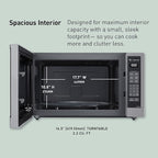 Panasonic NN-SD78LS 1.6 cu.ft Cyclonic Inverter Countertop Microwave Oven 1250Watt Power with Genius Sensor Cooking, cft, 19.44"D x 21.88"W x 11.94"H,Stainless Steel