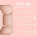 Ullabelle Leak Proof Bento Box Food-Grade Silicone Bento, BPA, Phthalate, Lead, & PVC Free - Bento Lunch Box for Daycare, Kids, & Adults - Leak Resistant Sets With Lids Snack Box Container (Peach 4)