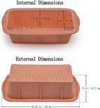 3 pack Silicone Bread Loaf Pans - Baking Mold For Baking Cakes,Brownies,Long loaf of bread Cheesecakes,Homemade Cakes Breads,Meatloaf,Ice brickand and More Set of 3 colors