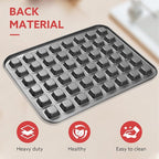 1-Piece 48 Cup Steel Mini Muffin Pan – Non-Stick Bakeware Mini Cupcake Tin(Square