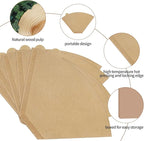 100 Count #4 Cone Coffee Filters 8-12 Cup, Natural Unbleached Disposable Coffee Filters, Compatible with Pour-Over and Drip Coffee Makers.