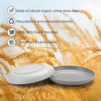 12 Pcs Unbreakable Deep Dessert Plates Set, 8 inch Reusable Plastic Wheat Straw Plates, Microwave and Dishwasher Safe Plate for Kitchen, Lightweight Plate for Dessert, BPA Free, 4 Colors