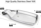 MSY BIGSUNNY Spoon Rest for Stove Top, 304 Stainless Steel Cooking Utensils Spatula Rest for Kitchen Counter, 2 Pack