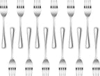 New Star Foodservice 1029734 Bead Pattern, 18/0 Stainless Steel, Salad Fork, 6.6-Inch Set of 12