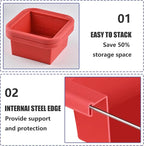 2 Cup Silicone Freezer Trays with Lid 4 Pack Silicone Soup Freezer Molds Soup Containers Make 4 Perfect Soups, Broths, Stews, Sauces, Curries(Red)