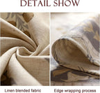 patdrea Designer Beige Tablecloth for Rectangle Table,Elegant Linen Floral Pattern French Table Cloth,Decor Cover Cloth for Kitchen Dining Christmas,Thanksgiving,Party,55"x79"-Istana a