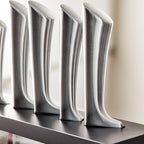 Cuisine::pro Damashiro 8-Piece Satori Knife Block - Japanese Steel Knife Set with Acacia Wood Knife Block -Damascus-Inspired Blade