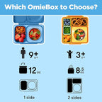 Omie OmieBox UP bento Box for Kids | Insulated Lunch Box | Leak Proof Vacuum Insulated Thermal Food jar | Cooler ice Pack | 2 Compartments (Cosmic Blue)