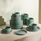 Stone Lain Bao 12-Piece Dinnerware Set Stoneware, Green