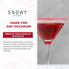 Snowy River Red, Cocktail & Margarita Sugar Rimmer - Vibrant Color Glass Rimming Sugar with Medium Crystal Texture - 8oz