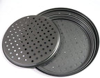 11 inch Pizza Pan With Holes, Carbon Steel Perforated Non-Stick Bakeware for Home Kitchen Oven, 2 Pack