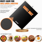 31pcs BBQ Grill Accessories Set for Men Dad, Heavy Duty Grilling Tools Gifts for Christmas, Stainless Steel BBQ Utensils Kit with Mats, Grill Brush in Carrying Bag Brown
