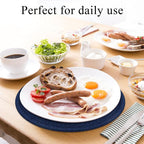 SHACOS 8 Inches Trivets for Hot Dishes, 4 Pieces Cotton Trivets Mats for Kitchen, Hot Pads for Countertops and Table, Heat-Resistant Pot Holders for Hot Pots and Pans(Blue, 4pcs)