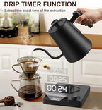 1.0L Electric Gooseneck Kettle, ±1℉ Temperature Control & Keep warm, for Pour Over Coffee and Tea, 304 Stainless Steel Inner and lid, Quick Heating Electric Kettles for Boiling Water