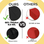 Party Solids 66% Thicker Premium Plastic Table Cloth Rectangle Table Cover 0.5 Mil 12 Pack Black Table Cloth 54 Inch x 108 Inch Disposable Tablecloth Won't Tear Easily Like Cheap Thin Brands