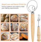 Danish Dough Whisk (with lame)